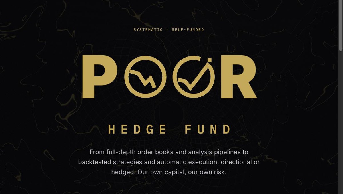 The Poor Hedge Fund site as it stands today